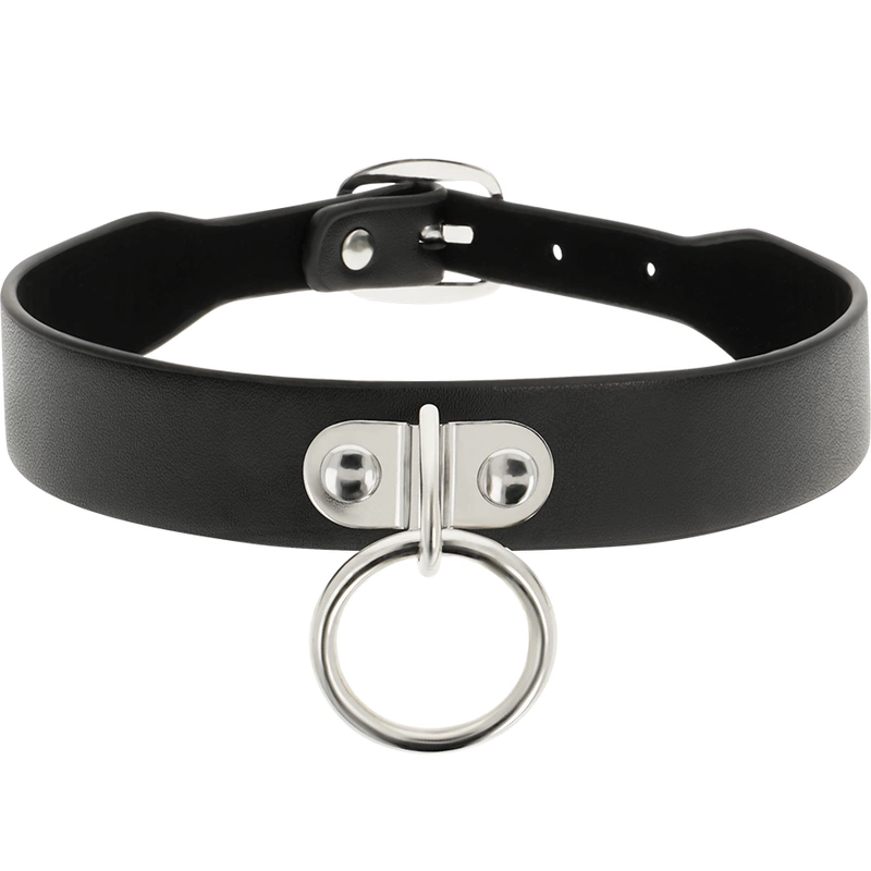 Coquette Chic Desire Vegan Leather Adjustable Collar - Elegant Accessory 43cm