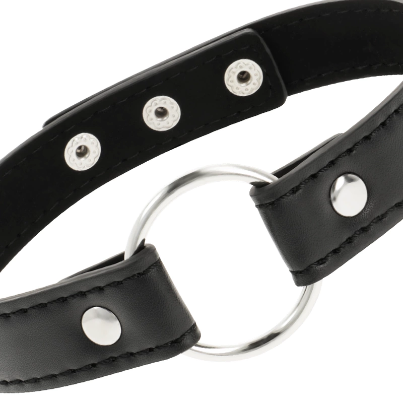Coquette Chic Desire Vegan Leather Adjustable Necklace 38cm Black