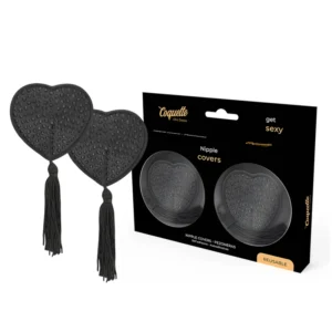 Coquette Chic Desire spenelių dangteliai juodi – elegantiškas lipnus rinkinys