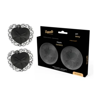 Coquette Chic Desire Lace Adhesive Nipple Covers Black - Elegant Design