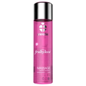 Swede Fruity Love Massage Oil Pink Raspberry & Rhubarb 120ml Warming Effect