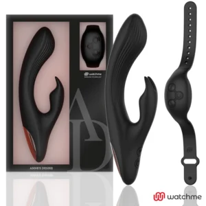 ANNE'S DESIRE AD Rabbit Dual Motor Intimate Machine with WATCHME Black 20cm