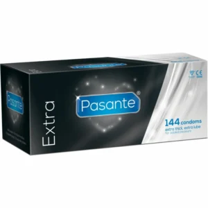 Pasante Extra Thick Premium Latex Condoms 144-Pack, Enhanced Durability