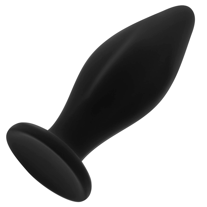 OHMAMA silikoninis kištukas 12 cm su siurbtuku - medicininės klasės, juodas