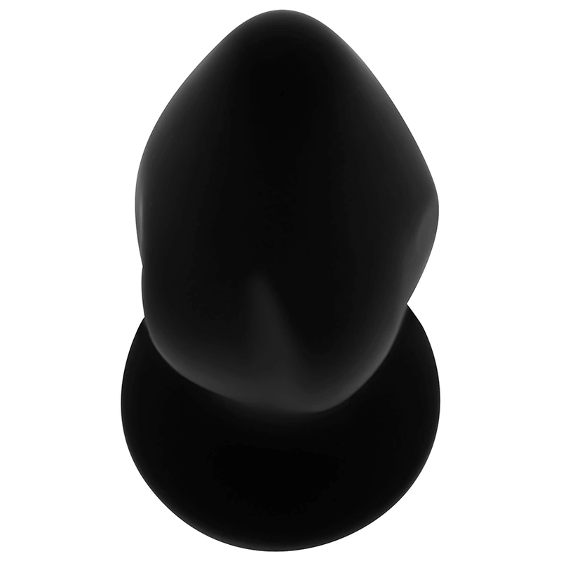 OHMAMA silikoninis kištukas 12 cm su siurbtuku - medicininės klasės, juodas