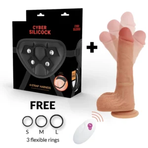 CYBER SILICOCK Mr Rick Remote-Controlled Intimate Machine Set, 20.9cm, Black