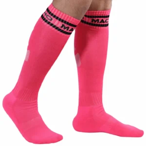 MACHO Long Socks Pink One Size - Football Style Comfort Fit