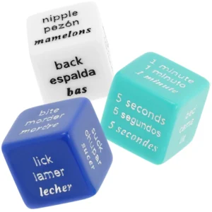 WATERFEEL Sensual Dice Game - Multilingual Set with Satin Pouch, 2cm