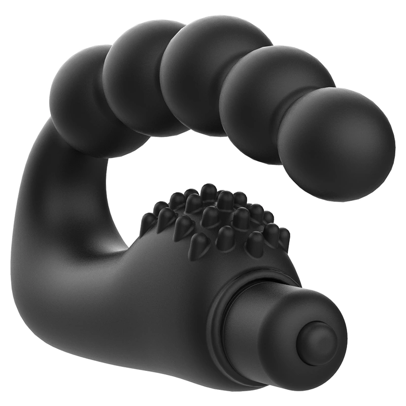 Addicted Toys Vibrating Prostate Massager Anatomical Silicone Black 11cm