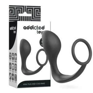 Addicted Toys Silicone Intimate Plug with Black Flexible Support Ring