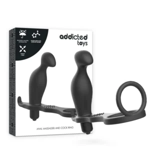 Addicted Toys Anal Plug 12 cm with Black Silicone Support Ring