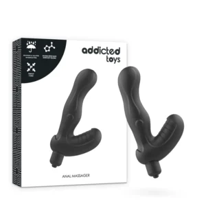 Addicted Toys P-Spot Silicone Prostate Stimulator Vibrating 8x1.5cm Black