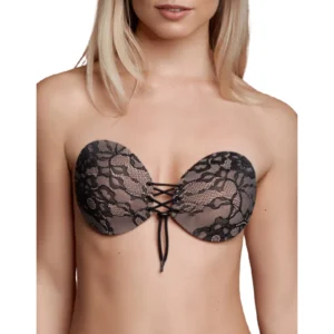 Bye Bra Interlaced Embroidery Adhesive Bra Cup B Strapless Invisible