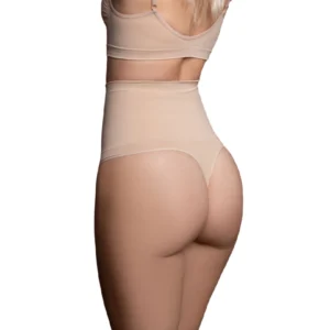 Bye Bra Seamless High Waist Thong Shaper XXL Beige - Smooth Control