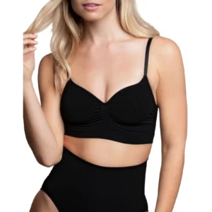 Bye Bra Seamless Medium Control Bra Black Size L - Comfort Shapewear