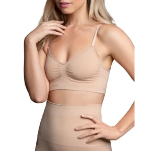 Bye Bra Seamless Medium Control Bra Beige Size L - Invisible Shaping Comfort