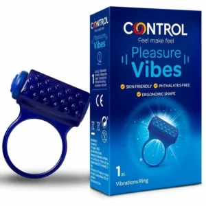 CONTROL Pleasure Vibes Vibrating Ring Ergonomic Silicone 20min Use