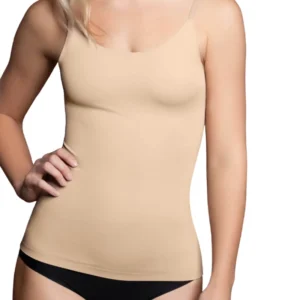 Bye Bra Light Control Invisible Singlet T-Shirt XXL Beige Microfiber