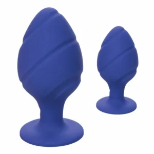 CalExotics Cheeky Silicone Plug Purple Waterproof Two Sizes