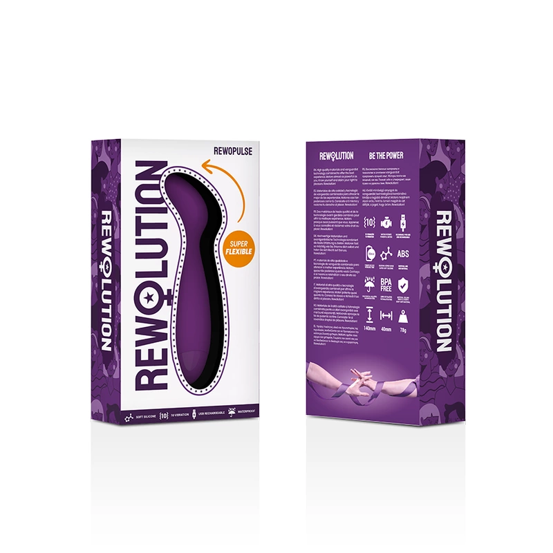REWOLUTION REWOPULSE Flexible Silicone Model, 10 Modes, Lilac, 14cm