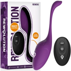 Rewolution REWOVO Remote Control Silicone Egg Vibrator, Waterproof, Pink