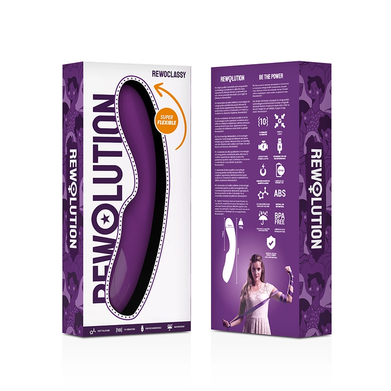 Rewolution Rewoclassy Flexible Vibrator - 10 Modes, Rechargeable, Pink