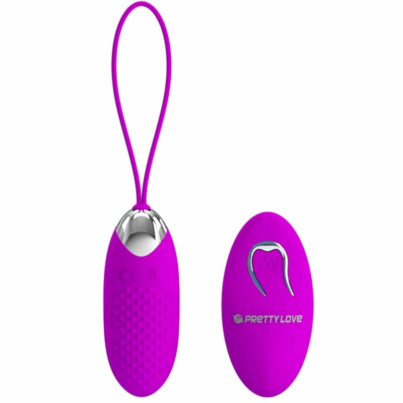 Pretty Love Joanna Wireless Vibrating Egg 12 Modes Silicone Pink