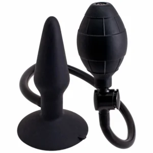 Seven Creations Inflatable Silicone Plug S Black 12.7cm Adjustable Size