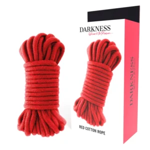 Darkness Japanese Bondage Rope 20m Red - 100% Cotton Restraint Cord