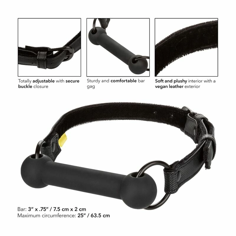 CalExotics Boundless Bar Gag Adjustable Silicone Vegan Strap 7.5cm