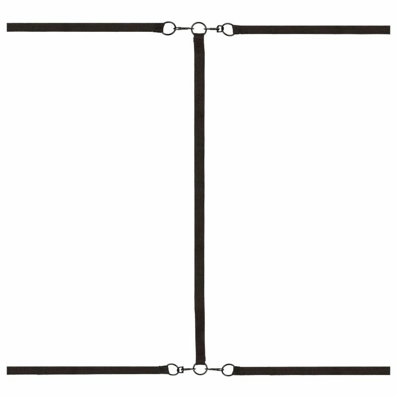 CalExotics Boundless Red Bed Restraint System - Adjustable Vegan Leather