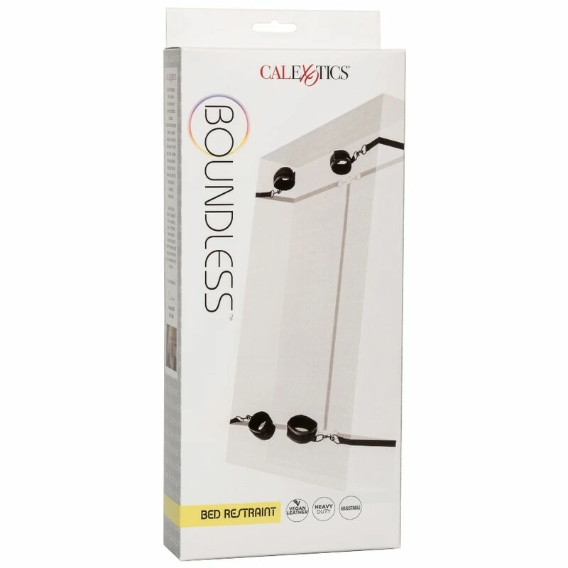 CalExotics Boundless Red Bed Restraint System - Adjustable Vegan Leather