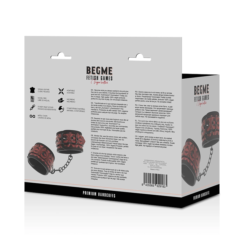 BEGME Red Edition Premium Wrist Restraints with Neoprene Lining