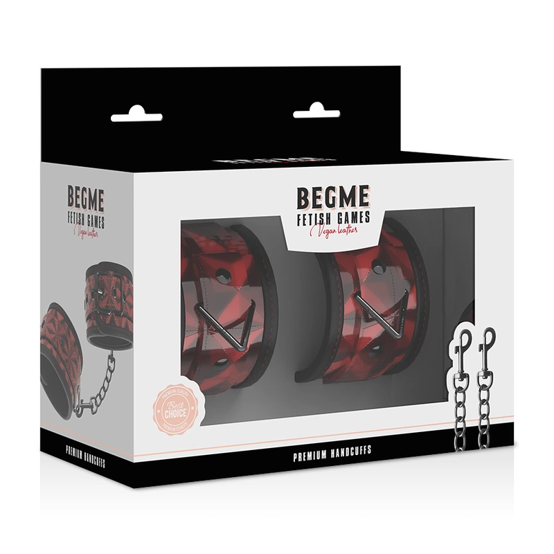 BEGME Red Edition Premium Wrist Restraints with Neoprene Lining