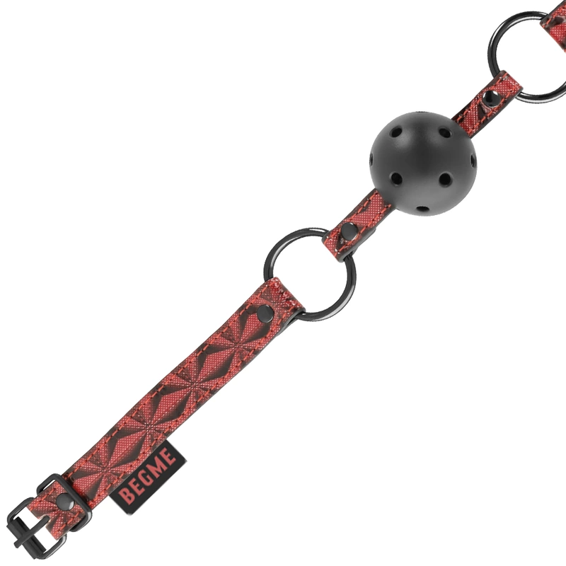 Begme Red Edition Vegan Leather Breathable Jaw Restraint 65cm