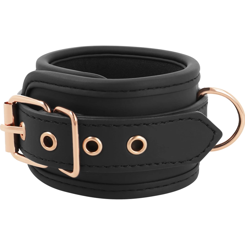 Coquette Chic Desire Fantasy Vegan Leather Ankle Cuffs with Neoprene Lining