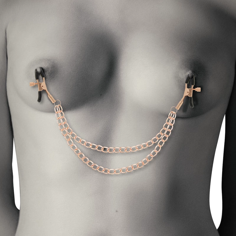 Coquette Chic Desire metalinės grandinėlės spenelių priedas – be nikelio, reguliuojamas