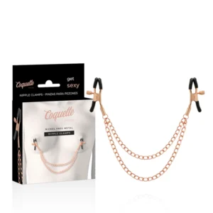 Coquette Chic Desire metalinės grandinėlės spenelių priedas – be nikelio, reguliuojamas