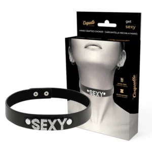 Coquette Chic Desire Vegan Leather Adjustable Black Choker Collar