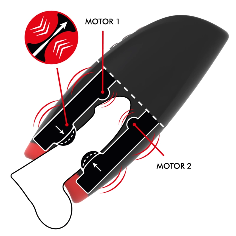Jamyjob Novax Intimate Machine with Vibration & Compression, Black, 197mm
