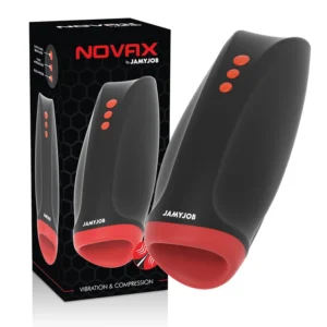Jamyjob Novax Intimate Machine with Vibration & Compression, Black, 197mm