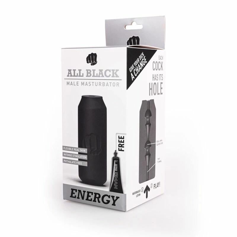 All Black Energy Intimate Device Black 17 cm Ergonomic Grip