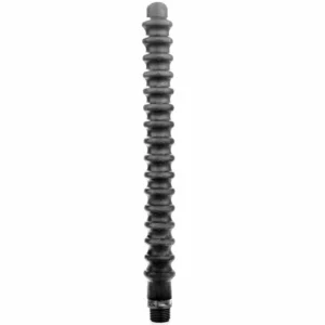 All Black Mega Ripple Silicone Hygiene System 28.5 cm - Flexible Adapter
