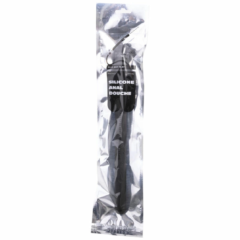 All Black Mega Ripple Silicone Hygiene System 28.5 cm - Flexible Adapter