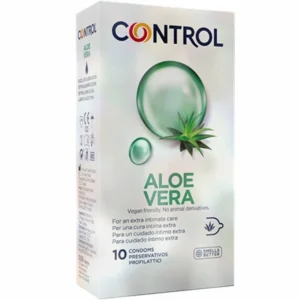 Control Aloe Vera 10 pcs - Latex Protection, Moisturizing, Easy Open
