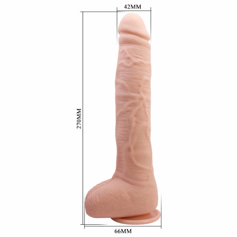 Baile Flexible Skin-Like Model, 28cm, Suction Base, Soft TPR