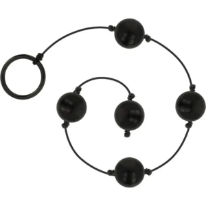 OHMAMA Mini Black Duo Exercise Balls ABS 2.3cm with Safe Nylon Loop
