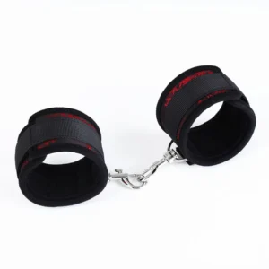OHMAMA Scandal Adjustable Wrist Restraints - One Size, Black-Red
