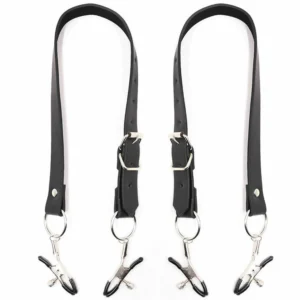 OHMAMA Premium Clitoral Clamps with Adjustable Leg Straps, Black, One Size
