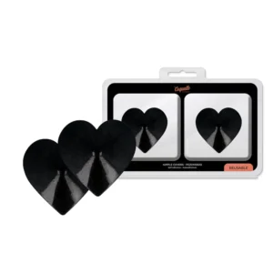Coquette Chic Desire Black Heart-Shaped Reusable Metal Nipple Covers